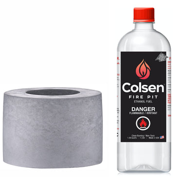 Colsen Indoor / Outdoor Tabletop Fire Pit – Round Bundle